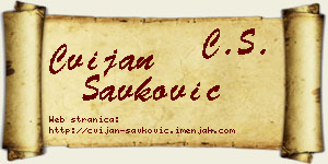 Cvijan Savković vizit kartica